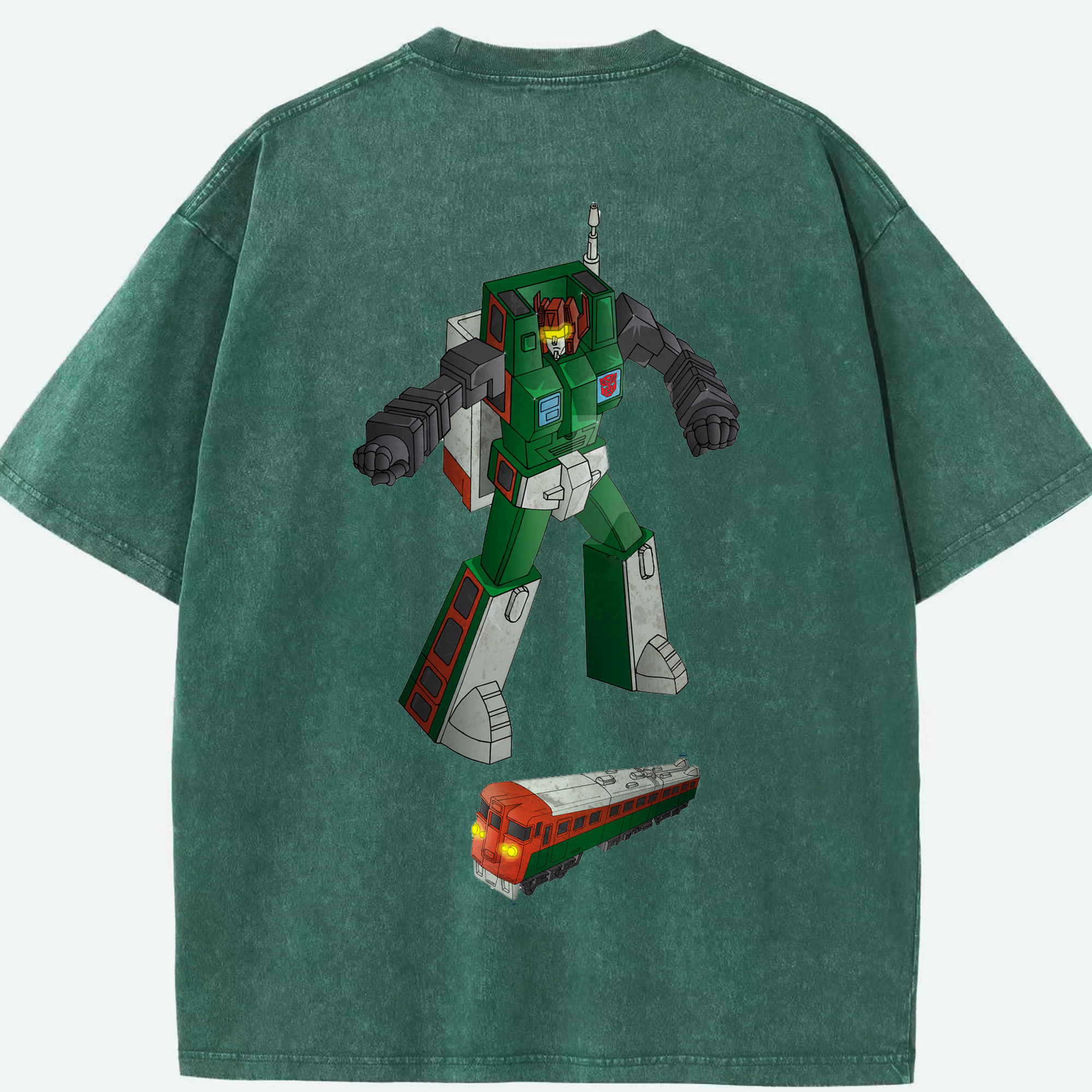 （画像用）  綿100% ヴィンテージ風 半袖Tシャツ（背面プリント）
